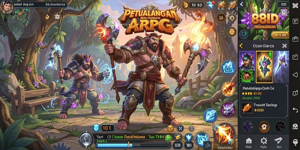 Tangkapan layar menunjukkan aksi seru dalam game ARPG 88ID.