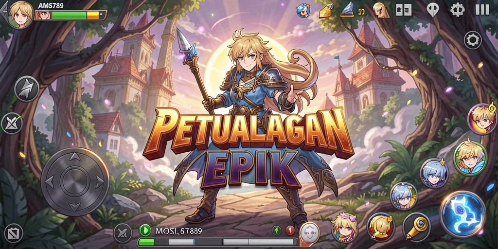 Tampilan gameplay menarik dari AMS789 yang penuh warna dan aksi.