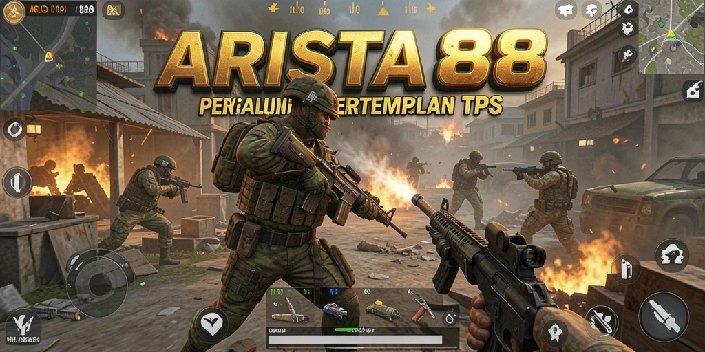 Tampilan gameplay ARISTA88 yang mendebarkan dalam pertempuran TPS.