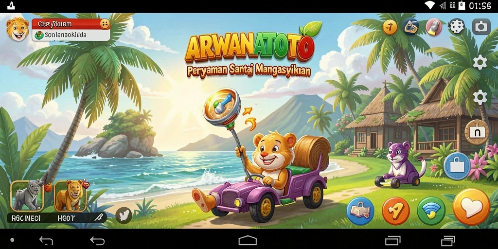 Tampilan gameplay ARWANATOTO yang mengasyikkan dan colorful.