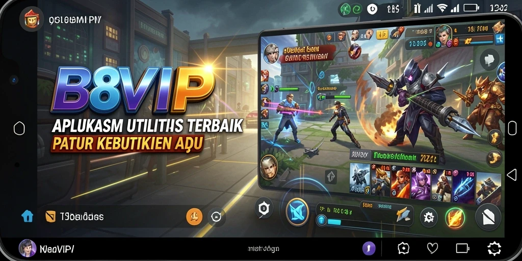 Tampilan antarmuka aplikasi B8VIP yang sederhana dan intuitif.