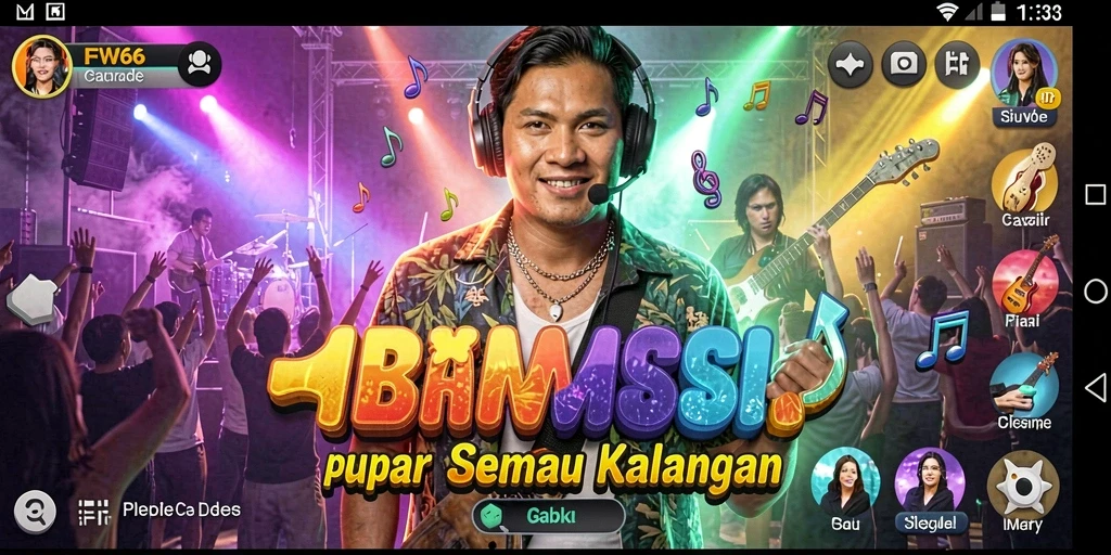 Tampilan gameplay FW66 yang menarik dengan interaksi musik yang seru.