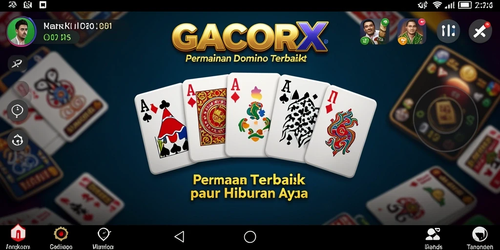 Tampilan menarik dari GACORX saat bermain Domino dengan teman.