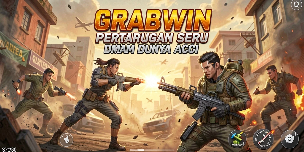 Tampilan gameplay seru dalam GRABWIN yang menampilkan aksi mendebarkan.