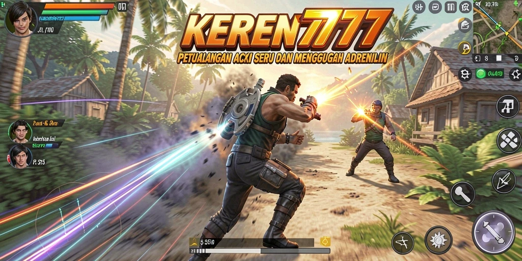 Screenshot gameplay KEREN777 dengan aksi seru dan pertarungan yang menegangkan.