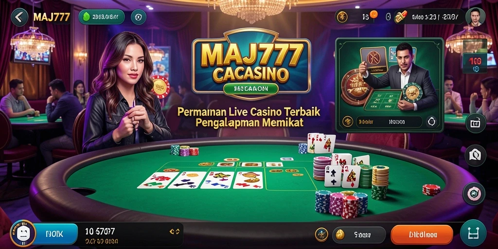 Gameplay menarik MAJ777 dengan dealer langsung dan interaksi real-time.
