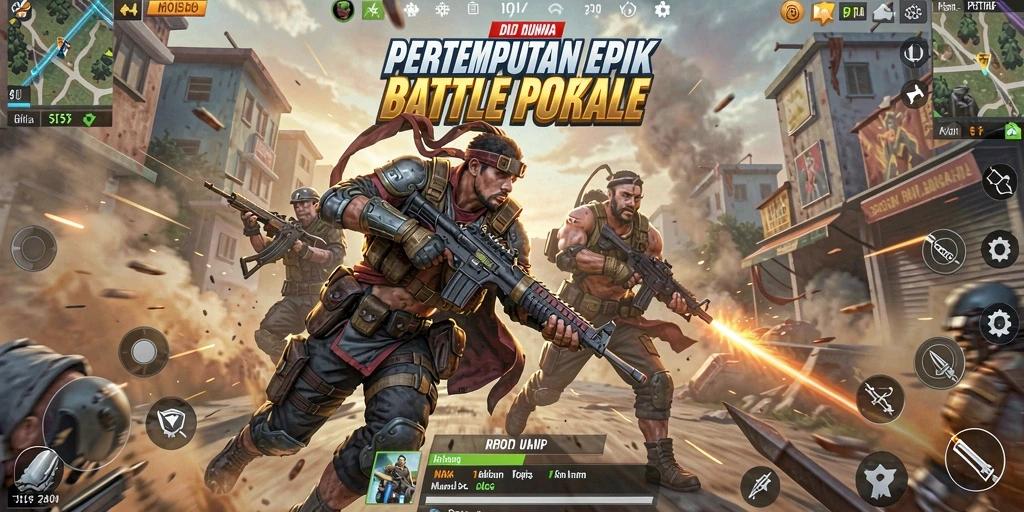 Tangkapan layar MPOID menampilkan aksi mendebarkan dalam Battle Royale.