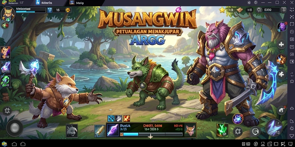 Tampilan gameplay MUSANGWIN yang mendebarkan dalam aksi ARPG.