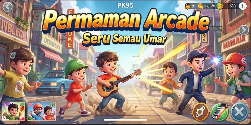 Screenshot gameplay PK95 yang menampilkan aksi seru permainan Arcade.