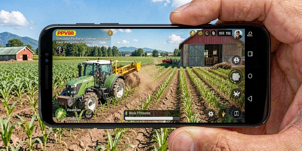 Screenshot gameplay PPV88 menunjukkan keseruan bertani dengan grafis yang unik.