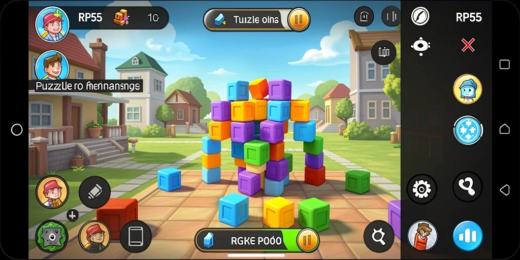 Tampilan gameplay seru RP55 dengan tantangan puzzle yang menarik.
