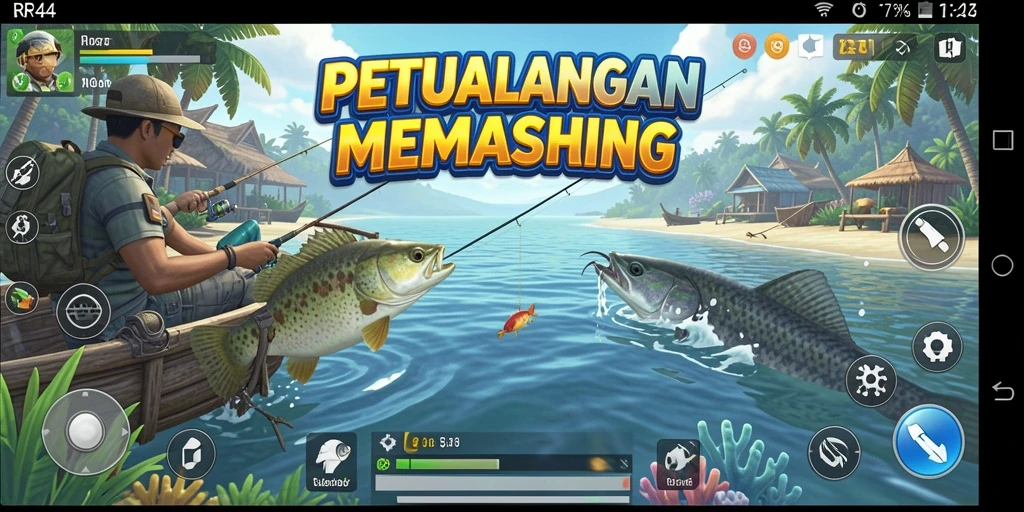 Gameplay menarik RR44 dengan aksi memancing yang mendebarkan.
