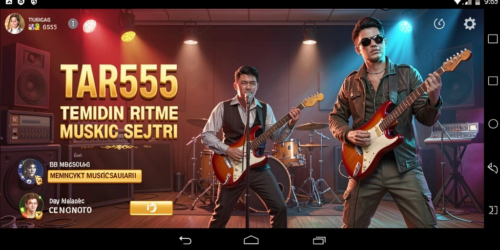 Screenshot TAR555 dengan tampilan gameplay yang menggugah semangat bermain musik.
