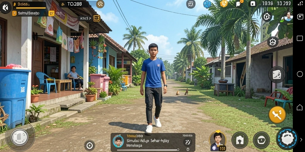 Tangkapan layar menampilkan gameplay TO288 dengan fitur simulasi mendalam.