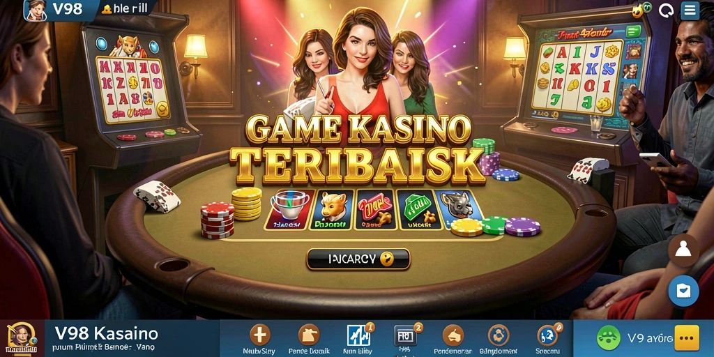 Tampilan gameplay V98 yang memukau dan mengasyikkan di aplikasi Kasino.