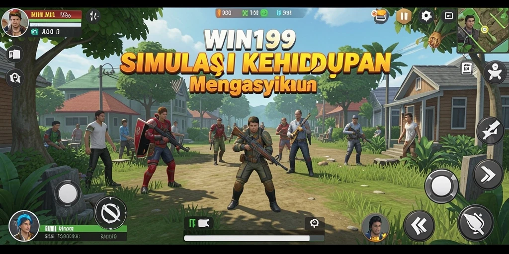 Tangkapan layar utama WIN199 menampilkan momen gameplay menarik dengan karakter berinteraksi.