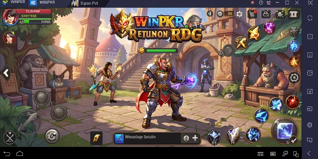 Tampilan gameplay epic dari WINPKR dalam dunia RPG yang menakjubkan.