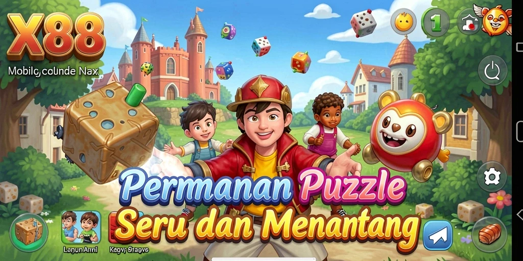 Tampilan gameplay Puzzle X88 yang menantang dan interaktif.